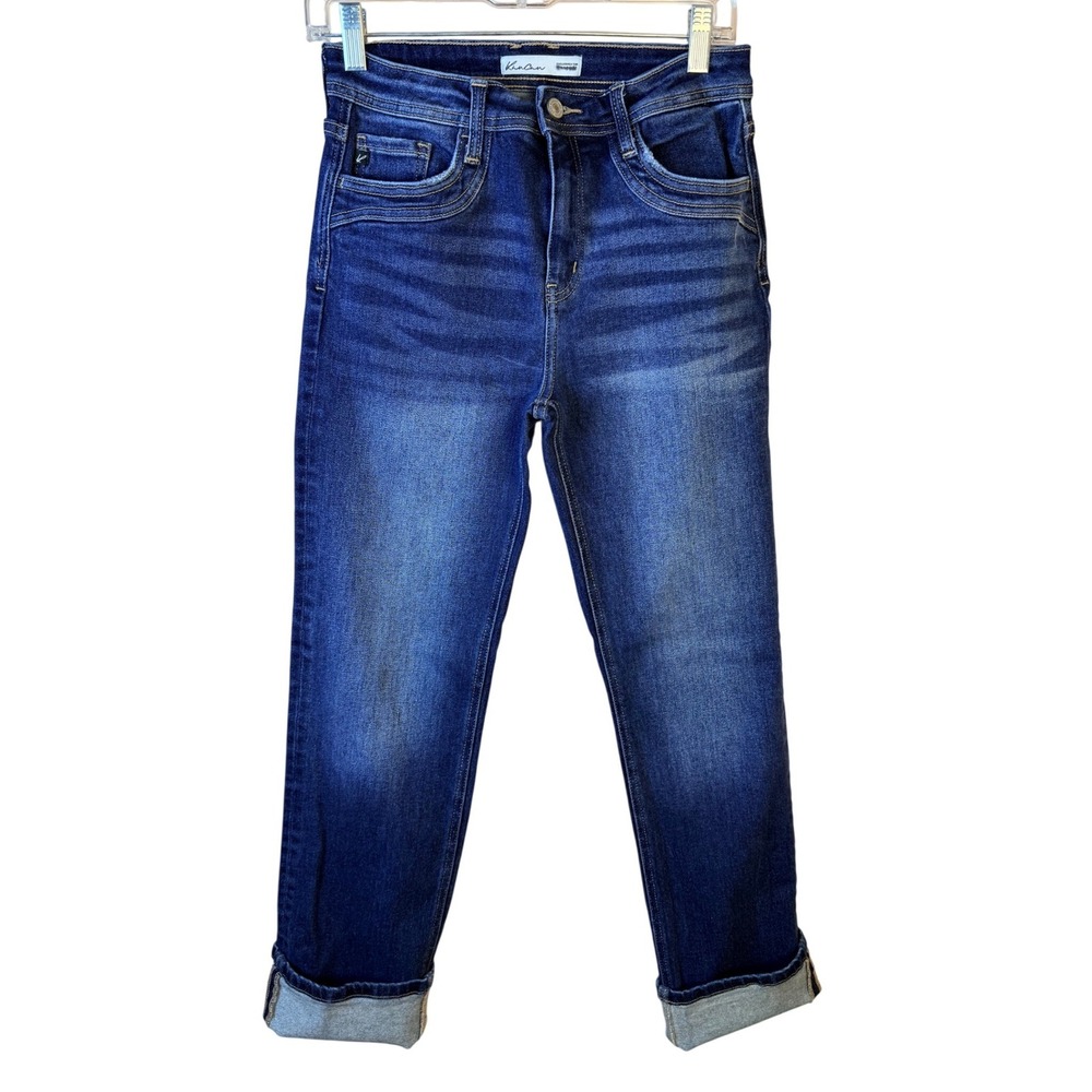 Kancan High Rise Straight Leg Dark Wash Straight Leg Jeans 26 Style 231886